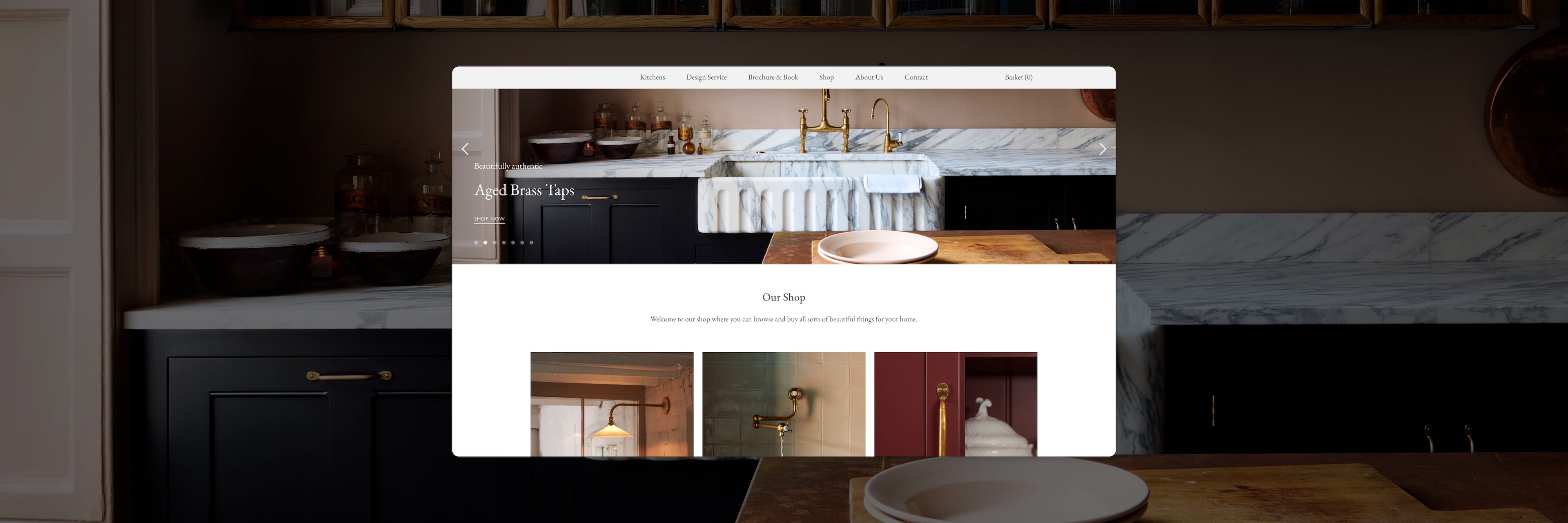 Screenshot of the deVOL Shop landing page