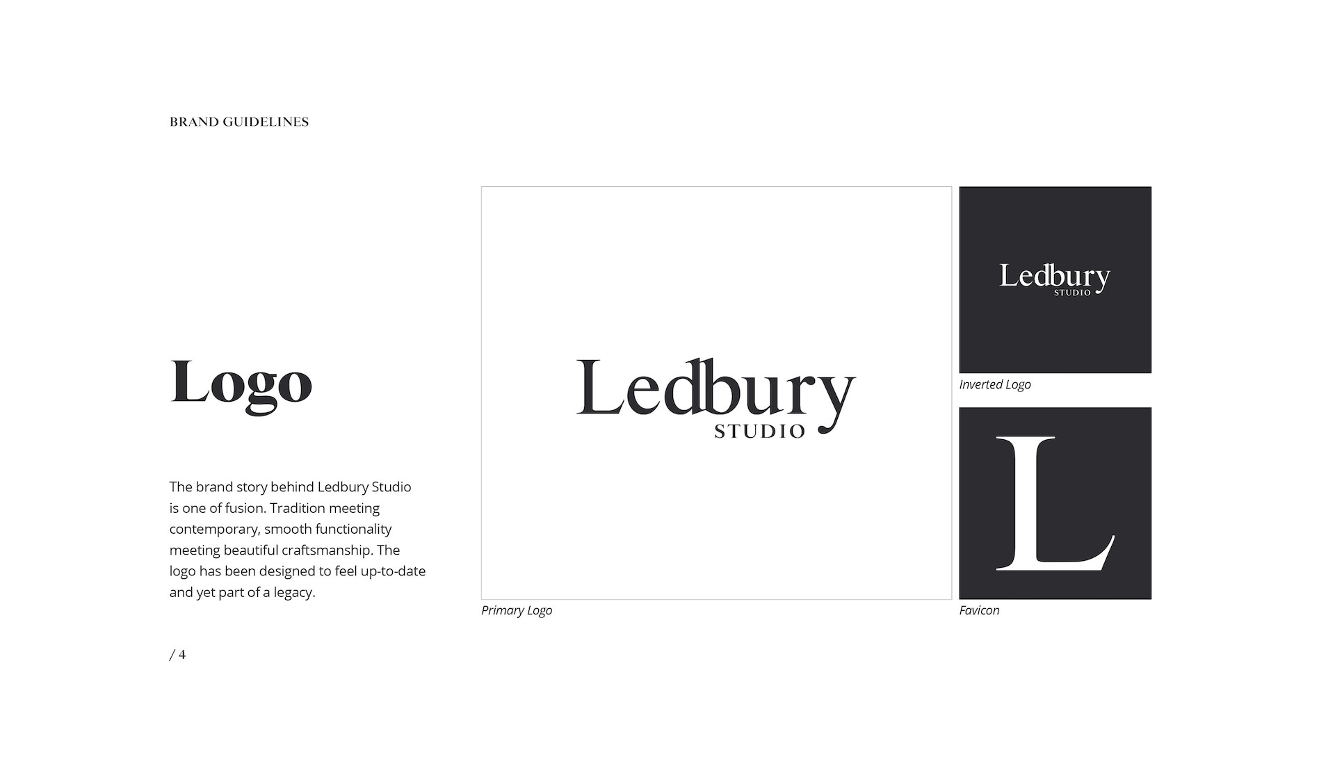 Brand guidelines demonstrating the use of the logo